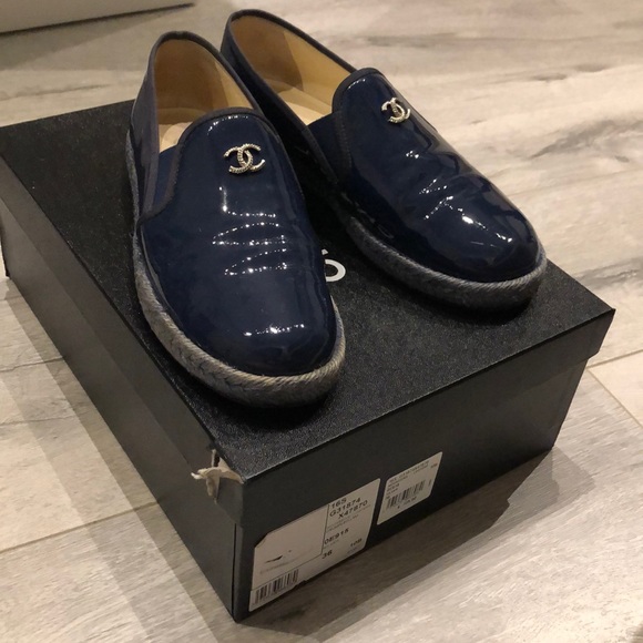 Authentic Chanel Navy Loafer - Picture 9 of 9